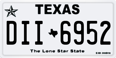 TX license plate DII6952