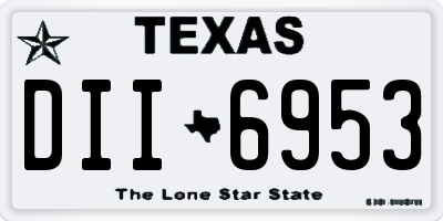 TX license plate DII6953