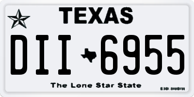 TX license plate DII6955