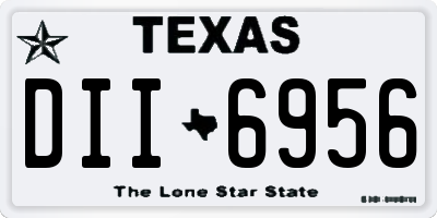 TX license plate DII6956