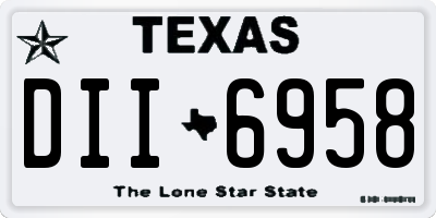 TX license plate DII6958