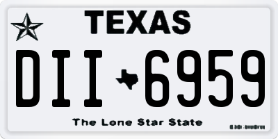 TX license plate DII6959