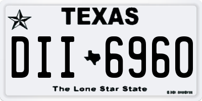 TX license plate DII6960