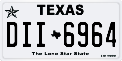 TX license plate DII6964