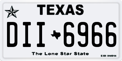 TX license plate DII6966