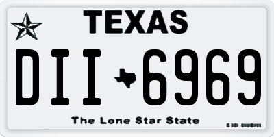 TX license plate DII6969