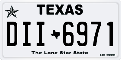 TX license plate DII6971