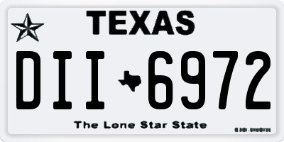 TX license plate DII6972