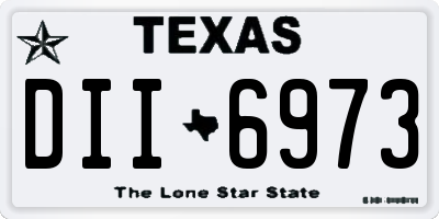 TX license plate DII6973