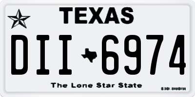 TX license plate DII6974