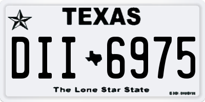 TX license plate DII6975