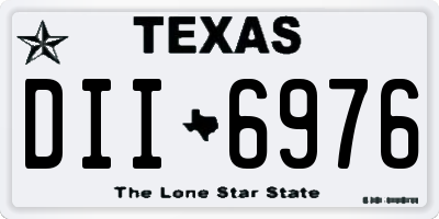 TX license plate DII6976
