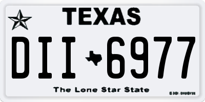 TX license plate DII6977