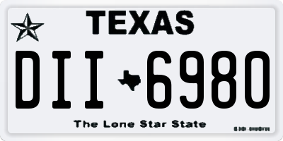 TX license plate DII6980