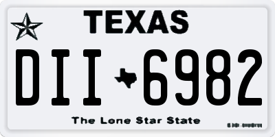 TX license plate DII6982