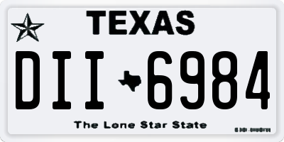 TX license plate DII6984
