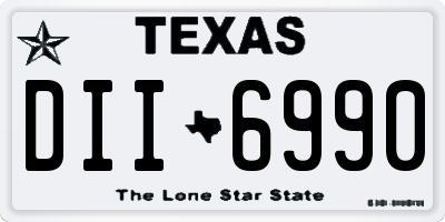 TX license plate DII6990