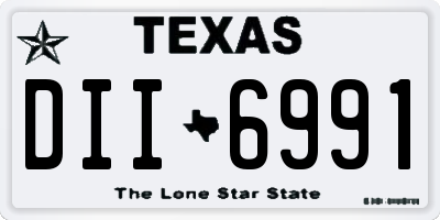 TX license plate DII6991