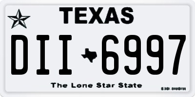 TX license plate DII6997