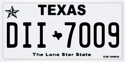 TX license plate DII7009