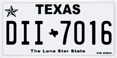 TX license plate DII7016