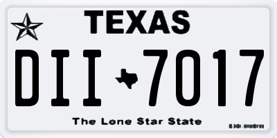 TX license plate DII7017