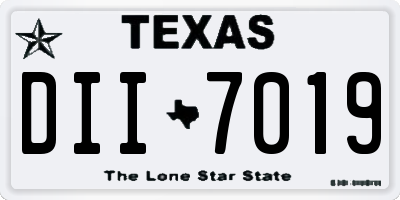 TX license plate DII7019