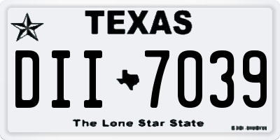 TX license plate DII7039