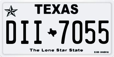 TX license plate DII7055