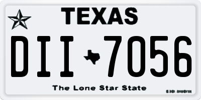TX license plate DII7056