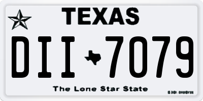 TX license plate DII7079