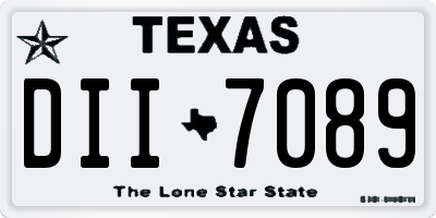TX license plate DII7089