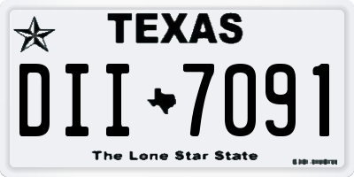 TX license plate DII7091