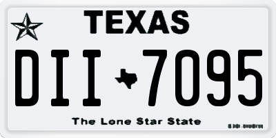 TX license plate DII7095