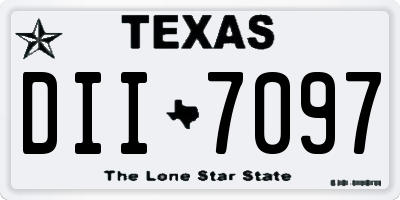 TX license plate DII7097