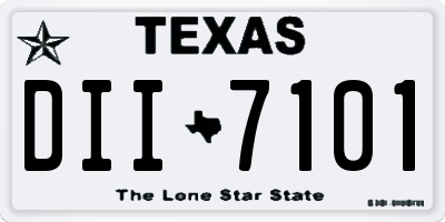 TX license plate DII7101