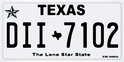 TX license plate DII7102