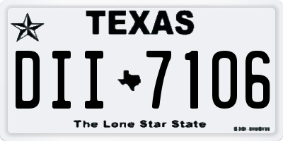 TX license plate DII7106