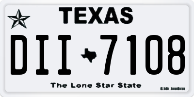 TX license plate DII7108
