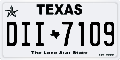 TX license plate DII7109