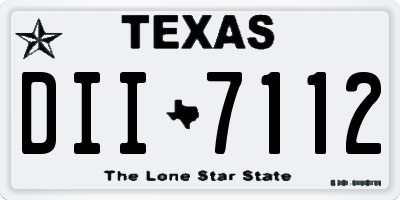TX license plate DII7112