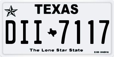 TX license plate DII7117