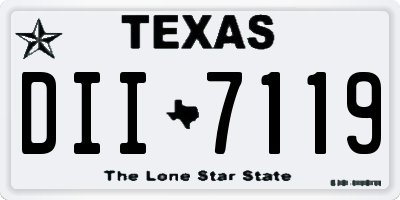 TX license plate DII7119