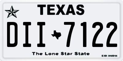 TX license plate DII7122