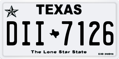 TX license plate DII7126