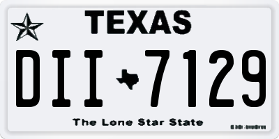 TX license plate DII7129