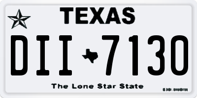 TX license plate DII7130