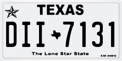 TX license plate DII7131