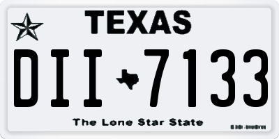 TX license plate DII7133