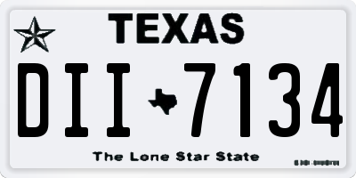TX license plate DII7134